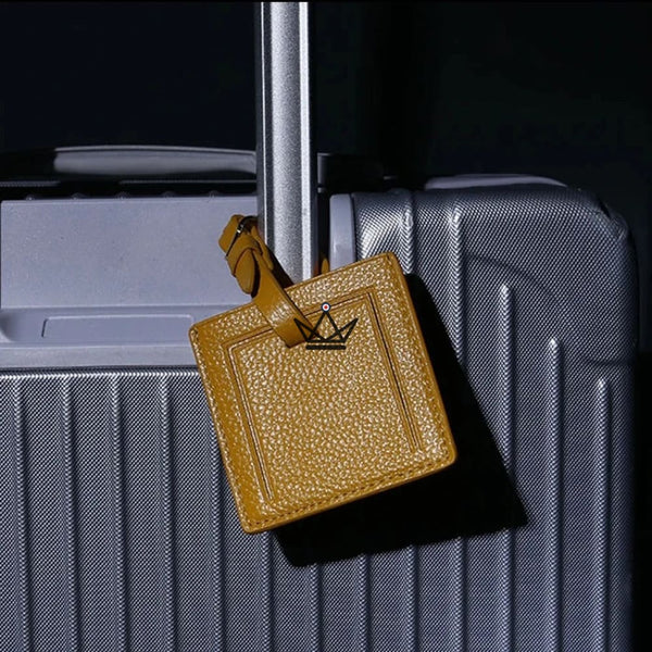 Étiquette Bagage Cuir personnalisable – Voyageur Crest - [] - etiquette personnalisable - Cadeau, Noël, Anniversaire, Original, Fête des pères, fête des mères - Atelier Atypique