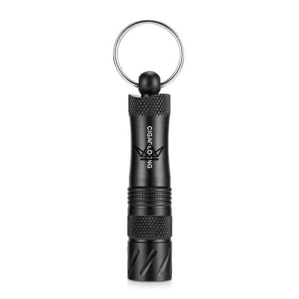3-in-1 cigar punch keychain with hidden needle — VIGIE, Black