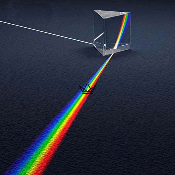 Prisme à dispersion de la lumière blanche - Lumen Prismatica - [] - prisme - Cadeau, Noël, Anniversaire, Original, Fête des pères, fête des mères - Atelier Atypique