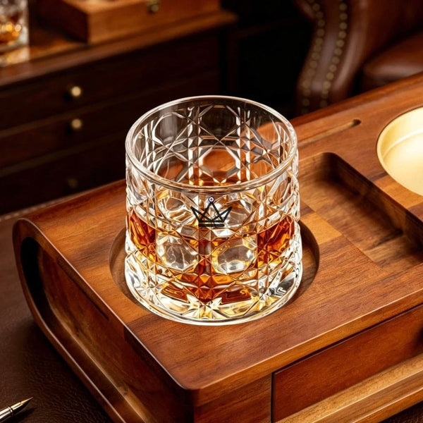 Cendrier Cigare Bois Massif Emplacement Whisky Tiroir - Whisky Butler