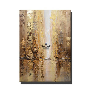Peinture à l'huile sur toile XXL - Reflets Urbains -  - 0 - Cadeau, Noël, Anniversaire, Original - Atelier Atypique