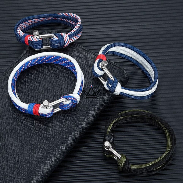 bracelet HADOCK maille cordon marin