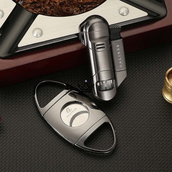 Pack briquet torche et Coupe-cigare - Incendium -  - coffret cigare - Cadeau, Noël, Anniversaire, Original - Atelier Atypique