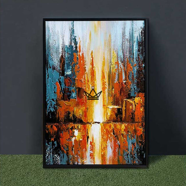 Peinture à l'huile sur toile XXL - Épure moderne -  - toile - Cadeau, Noël, Anniversaire, Original - Atelier Atypique