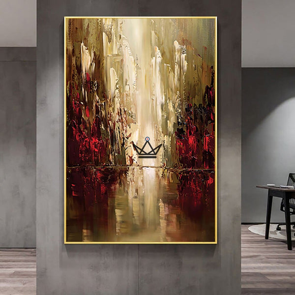 Peinture à l'huile sur toile XXL - Reflets Urbains -  - 0 - Cadeau, Noël, Anniversaire, Original - Atelier Atypique
