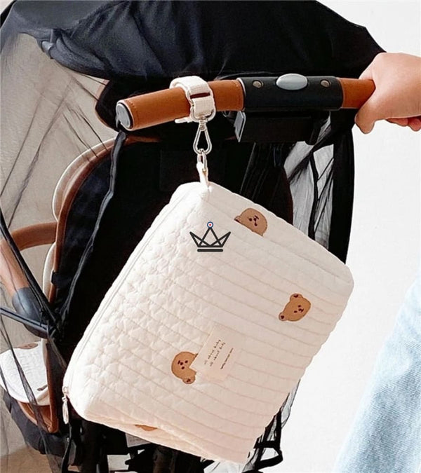 sac maternité a langer bandoulière pour poussette liste de naissance motif ourson petite taille