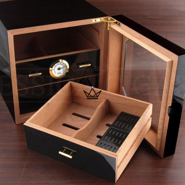 Cave à Cigares - J.Hoover luxe homme cadeau anniversaire fete des pere noel noir original armoire