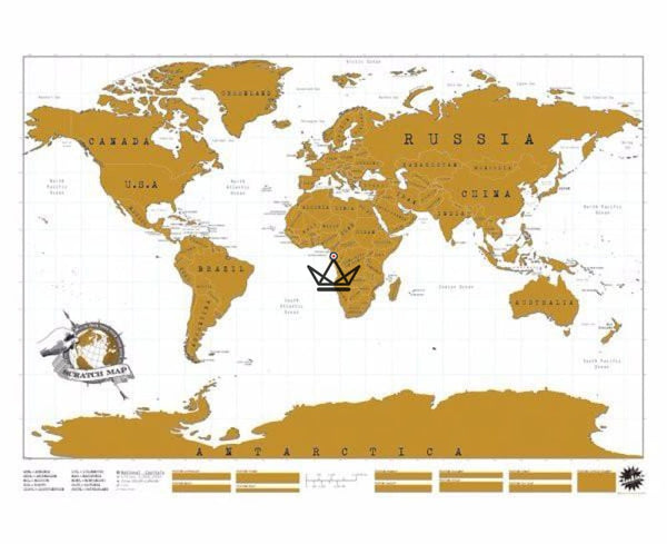 Carte du monde à gratter - Vintage 88 x 52 cm - Atelier Atypique