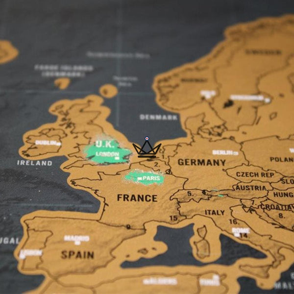 Carte du monde à gratter - 82.5 x 59.4 cm - Atelier Atypique